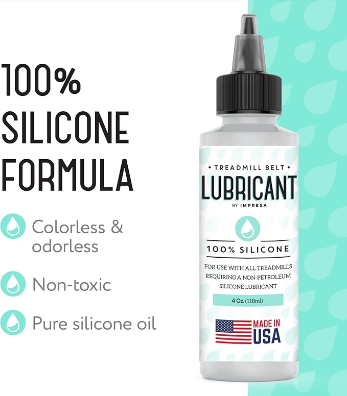 IMPRESA 100% Silicone Treadmill Lubricant / Treadmill Lube - Easy to Apply Treadmill Belt Lubrication Oil - Made in The USA - by Impresa Products