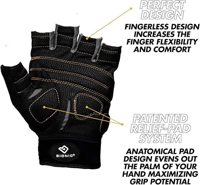 Bionic Women's Beastmode Half Finger Gym Workout Gloves