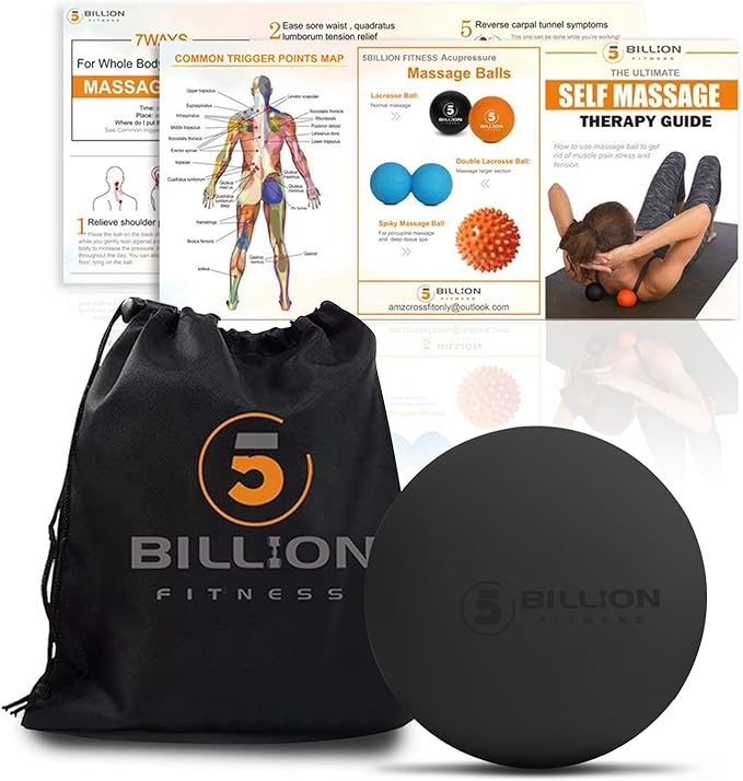 Massage Lacrosse Balls for Myofascial Release, Peanut Massage Ball, Mobility Ball for Physical Therapy - Deep Tissue Massage Tool for Trigger Point Therapy, Muscle Relaxer,Yoga Therapy