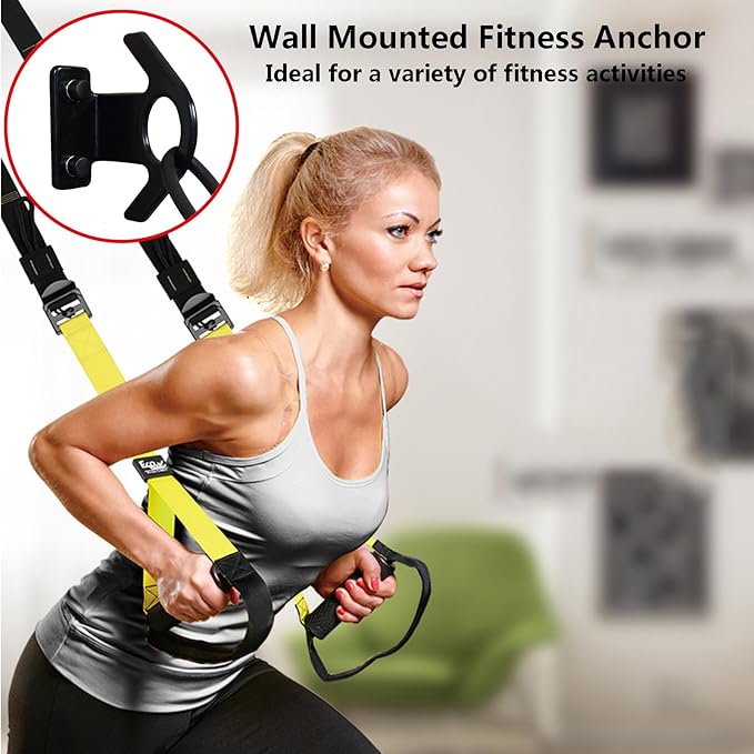 Resistance Band Wall Anchor(3PCS),Resistance Bands Wall Mount for Home Workouts & Yoga Gym，Resistance Band Hooks for Resistance Bands, Stretch Straps & Suspension Trainers