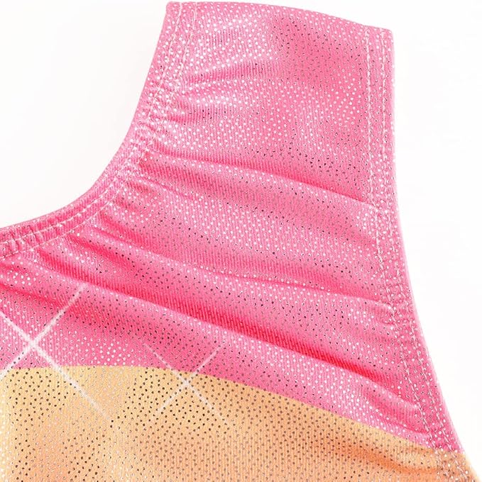 EQSJIU Leotards for Girls Gymnastics Sleeveless Sparkly Toddler Tumbling Outfits Dance Clothes Biketards for Kids 1-10 Years