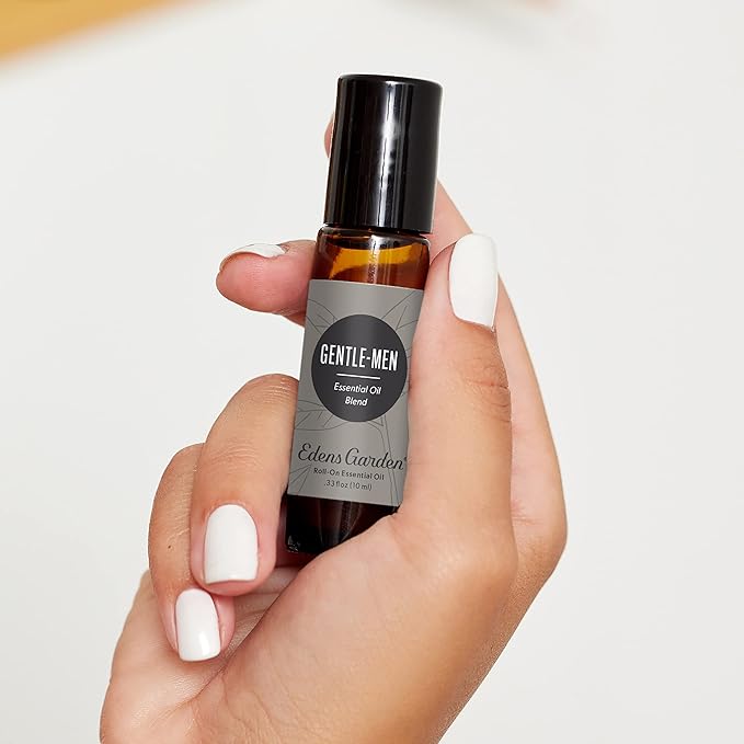 Edens Garden Gentle-Men Essential Oil Roll-On Blend- 100% Pure Premium Grade, Natural, Therapeutic, Aromatherapy, Kid & Skin Safe, The Best for Body, Gifts, Relaxation Pre-Diluted 10 ml (.33 fl oz)