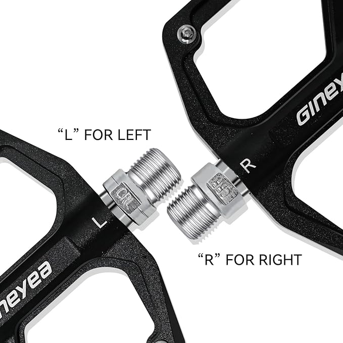 Bike Pedals, Universal Fit Bicycle Pedals Aluminum 9/16" Sealed Bearing Lightweight Wide Flat Platform for Road Mountain BMX MTB Bike