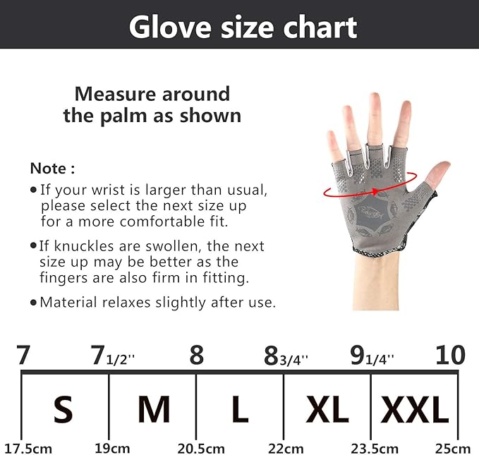 Palmyth Stubby UV Fishing Gloves Sun Protection Fingerless Glove Men Women UPF 50+ SPF for Kayaking, Paddling, Canoeing, Rowing, Driving