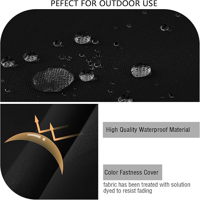 idee-home Outdoor Bench Cushion Waterproof, Bench Cushions for Outdoor Furniture, Patio Porch Swing Replacement Seat Pad with Ties for Garden Backyard, 59 x 18 Inch Black