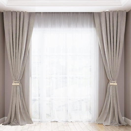 18 Inch Strong Magnetic Curtain Tiebacks, Curtain Holdbacks Modern Upgrade Strong 2021 New Twisted Style Decorative Drapery Rope Tie Backs(2 Pack Beige)