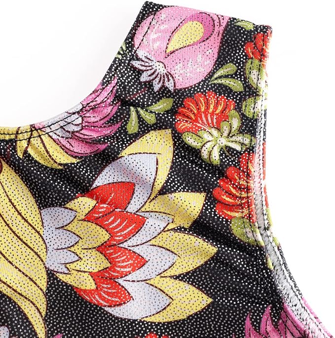 EQSJIU Leotards for Girls Gymnastics Sleeveless Sparkly Toddler Tumbling Outfits Dance Clothes Biketards for Kids 1-10 Years