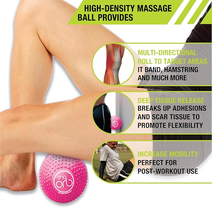Pro-Tec Athletics Orb Massage Balls, Vary in Size and Color, Deep Tissue Massage, Muscle Relief, Hamstring, Quadriceps, Calf, Multi-Directional Massage Ball, Enhance Performance, Adult, Working Out.