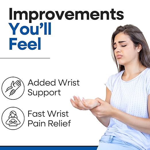 Wrist Wrap Compression Wrist Brace For TFCC Tears | Carpal Tunnel Pain & Tendonitis Relief | Padded Hole For Ulnar | Wrist Support For Working Out | Wrist Wraps for Men Women | Fits Both Wrists