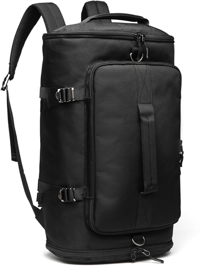 Gym Backpack Sports Bag with Shoe Compartment: Carry-on Travel Backpack with 16" Laptop Compartment, Weekender Outdoor Versatile Use Backpack