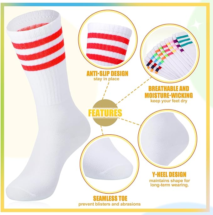 Hillban 80s Workout Outfit 80s Accessories for Women Men Neon Sweatbands Headbands for Tennis Volleyball Sport