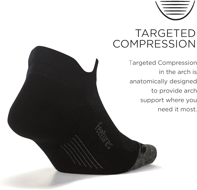 Feetures Elite Ultra Light Cushion Ankle Socks - Sport Sock with Targeted Compression