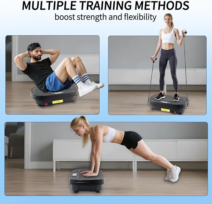 Homesy Vibration Plate Exercise Machine for Whole Body Workout , Weight Loss, and Lymphatic Drainage – Power Vibrate Platform, Shake Plate for Home Fitness and Fat Burning for Women Men