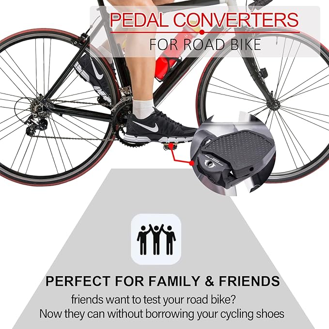 BUCKLOS SPD-SL Pedals PD-R8000 Road Bike Pedals - Bicycle Clipless Titanium Sealed Bearing Nylon/Aluminium Ultegra Clip Pedals Compitable with Shimano SPD-SL Cleats for Indoor Cycling (9/16")