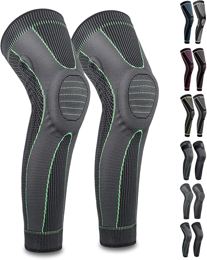Full Leg Sleeves Long Compression Leg Sleeve Knee Sleeves Protect Leg, for Man Women Basketball, Arthritis Cycling Sport