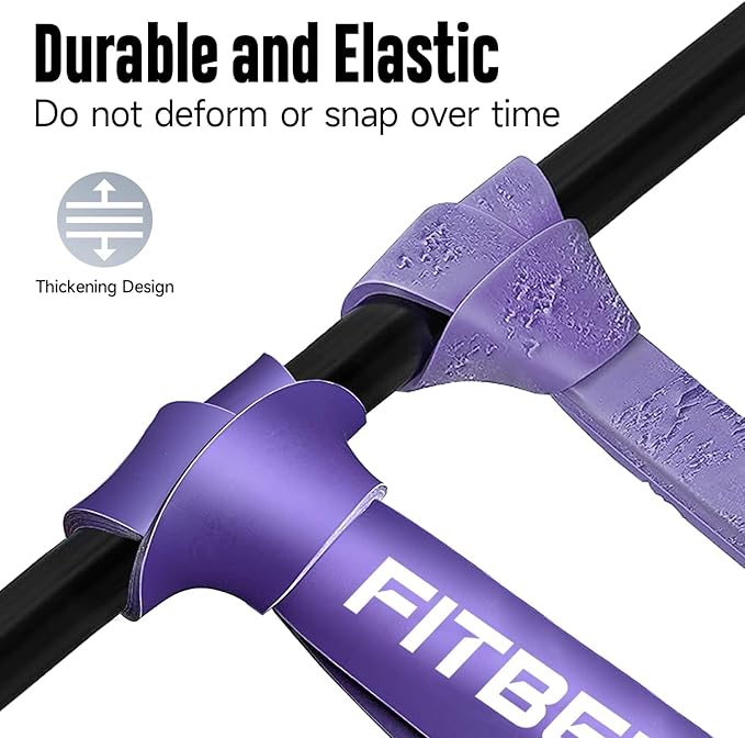 FitBeast Resistance Bands Set, 6 Different Levels, Pull Up Assist Bands for Strength Training, Crossfit, Powerlifting, Muscle Toning, Yoga, Mobility Exercises, Rehabilitation, Full-Body Workout