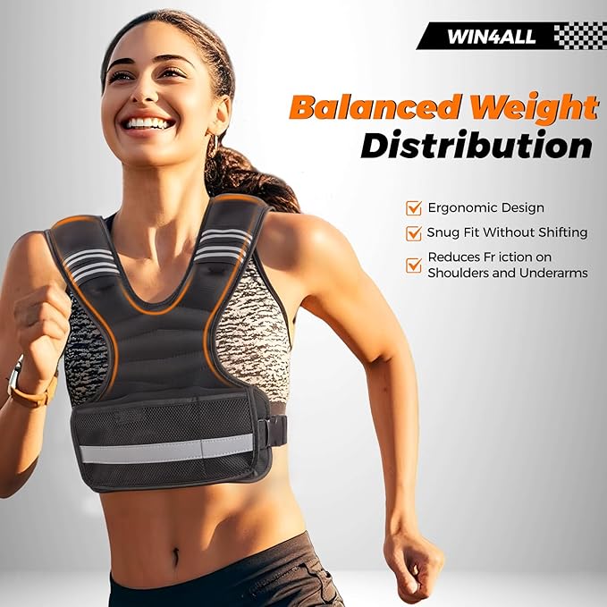 Weighted Vest Woman Adjustable Weights For Walking, 6-12lb/12-18lb, Weighted Vest Woman with 6 Ironsand Weights, Weight Vest For Women/Men, Weight Vest For Walking, Strength Training, Running
