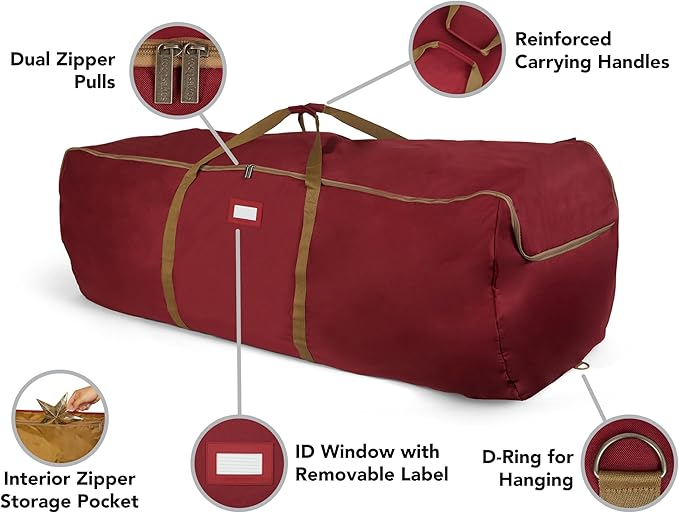 Covermates Keepsakes - Storage Duffel Bag - Heavy Duty Polyester - Reinforced Handles - Closet Storage, Red
