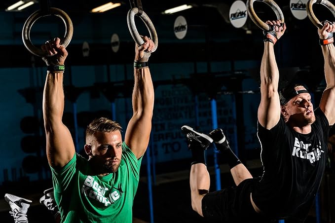 Bear KompleX 3 Hole Leather Hand Grips for Workouts, Pull-ups, Weightlifting, WOD Gymnastics, Crosstraining Palm Grips with Wrist Wraps, Hand Protection from Rips and Blisters,1 Pair