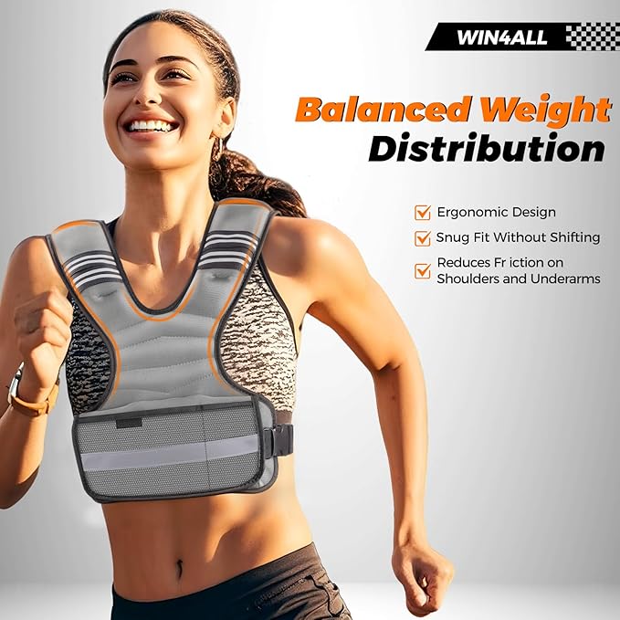 Weighted Vest Woman Adjustable Weights For Walking, 6-12lb/12-18lb, Weighted Vest Woman with 6 Ironsand Weights, Weight Vest For Women/Men, Weight Vest For Walking, Strength Training, Running