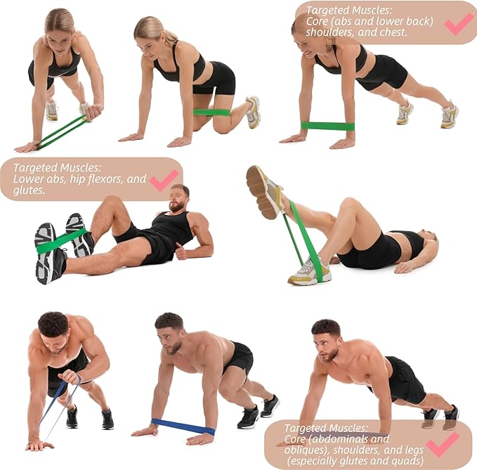 YXILEE Pilates Ring Circle Set - Workout at Home Workout Equipment Women - Booty Bands Stretching Equipment Pilates Mini Exercise Ball for Legs Arms and Thighs