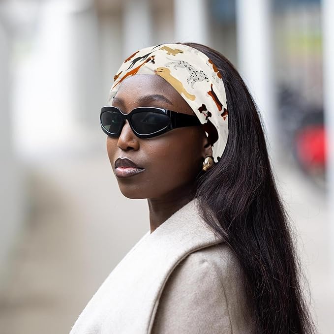 Dog Headbands for Women, Fashion Knotted Headband Wide Hairband Girls Hair Accessories