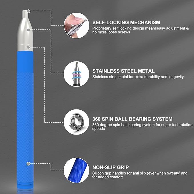 Speed Jump Rope for Men Women, Fitness Skipping Rope with Aluminium Handle and 2 Ropes, Self-Locking Design Adjustable Jumping Rope for Adult Workout Boxing