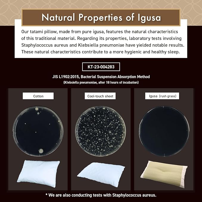 BJDesign Japanese Igusa (Rush Grass) Memory Foam Bed Pillow, Made in Japan, All Sleepers, Breathable & Deodorizing, 11.8x19.7x3.1 Inch