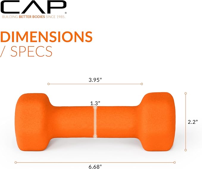 CAP Barbell Neoprene Dumbbell Weights Pairs & Sets | Multiple Colors