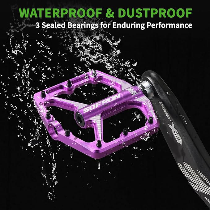 MTB Bike Pedals, Lightweight Bicycle Pedals for BMX/MTB -Universal Lightweight Aluminum Alloy Platform Pedal