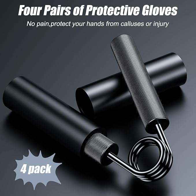 Grip Strength Trainer 6 Pack,50LB-300LB Metal Hand Grip Strengthener,Non-Slip Heavy-Duty Forearm Exerciser,Hand Gripper for Muscle Building and Hand Rehabilitation Exercising