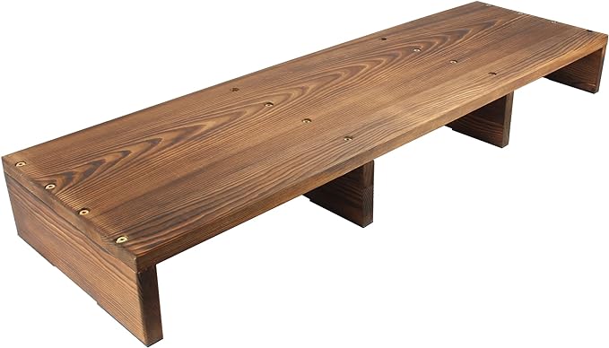 39.4'' Long Wooden Step Stool for Elderly, Half Wooden Riser Step Stool for Bedside, Bathroom, Kitchen and Outdoor High Steps(39.4" L*11.8" W*4.3" H)