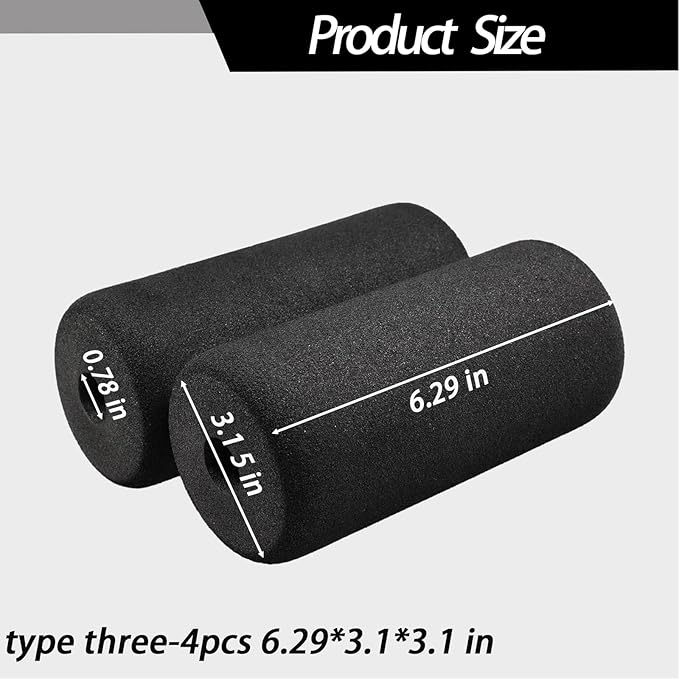 Foot Foam Roller Pad(6.29 * 3.1 * 3.1 in), Inversion Table Parts, Foam for Inversion Table, Workout Bench, Sits Ups Replacement Parts, Home Gym Accesories