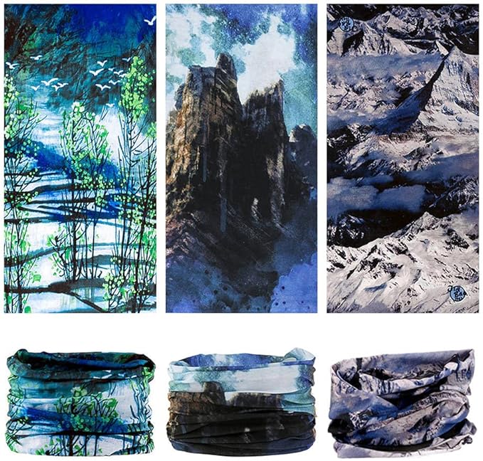 Headband Neck Gaiter Head Wrap Headwear Face Mask Magic Scarf Bandana for Men and Women