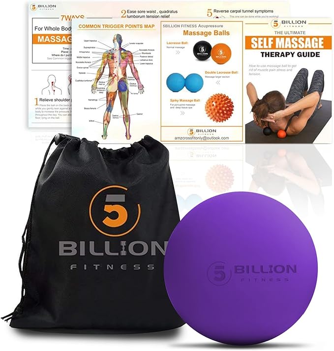 Massage Lacrosse Balls for Myofascial Release, Peanut Massage Ball, Mobility Ball for Physical Therapy - Deep Tissue Massage Tool for Trigger Point Therapy, Muscle Relaxer,Yoga Therapy