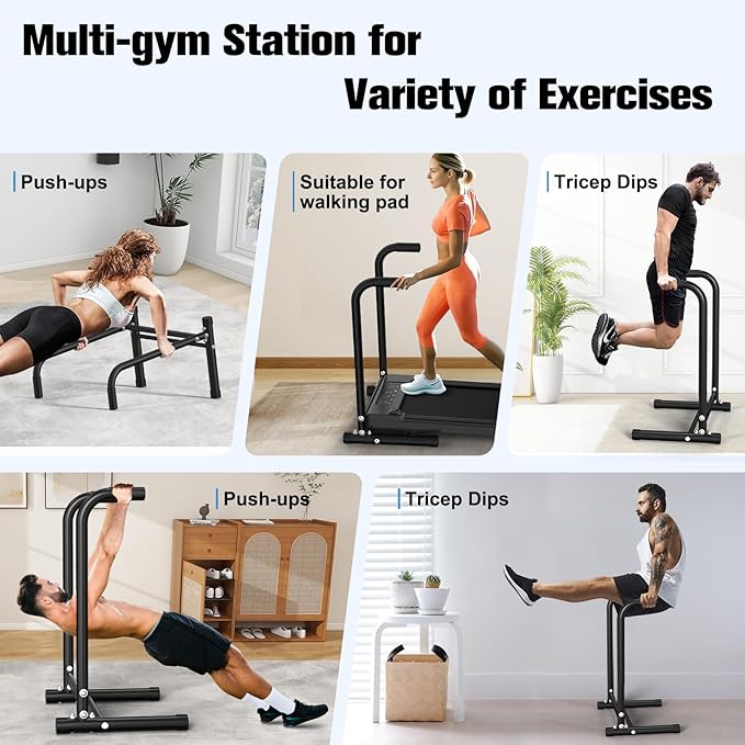 RELIFE REBUILD YOUR LIFE Dip Station Functional Heavy Duty Dip Stands Fitness Workout Dip bar Station Stabilizer Parallette Push Up Stand