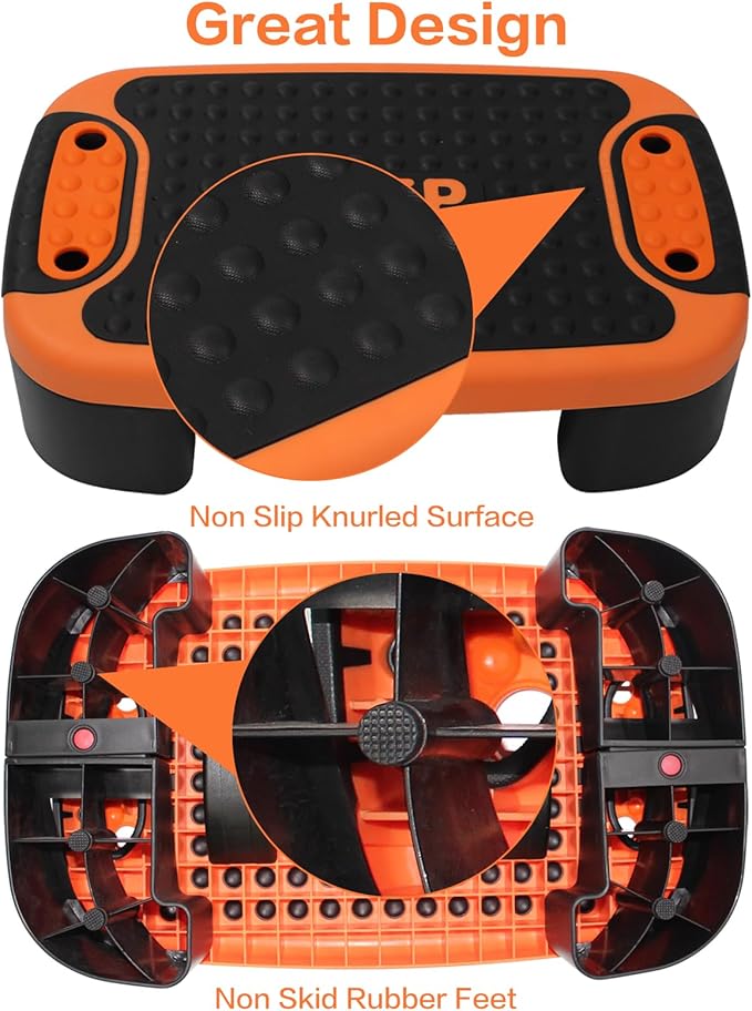 4-In-1 Step Up Platform Balance Board Adjustable Slant Board Stair Stepper for Exercise, Non Slip Aerobic Fitness Multifunctional Home Gym Workout Equipment
