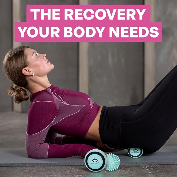 Massage Ball Therapy Set for Muscle Knots and Post-Workout - Physical Therapy Balls, Trigger Point & Yoga Therapy, Massage Ball for Feet - 6-Piece Set (Blue)