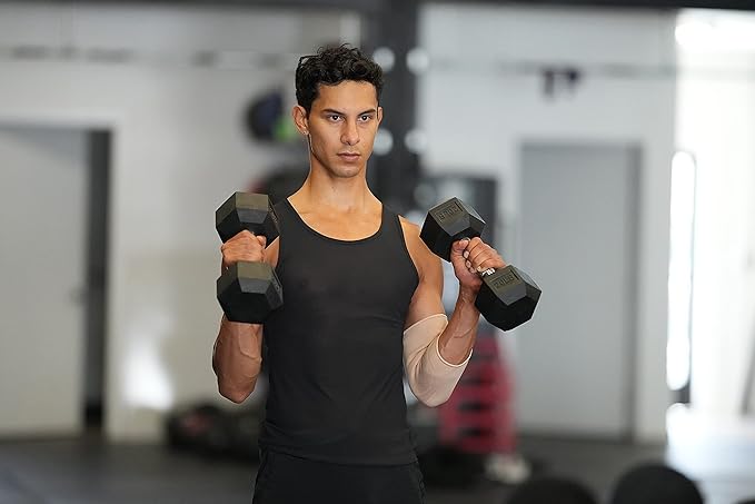 Kunto Fitness Elbow Brace Compression Support Sleeve (Shipped From USA) for Tendonitis, Tennis Elbow, Golf Elbow Treatment - Reduce Joint Pain During Any Activity!