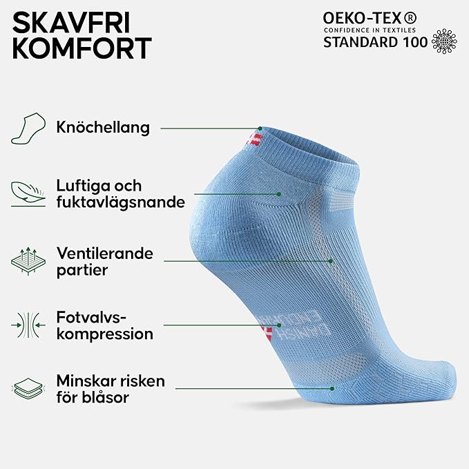 DANISH ENDURANCE Ultra-Comfort Ankle Running Socks - 3 or 5 Pack