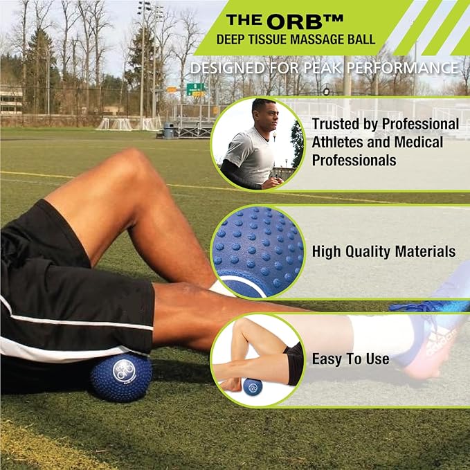 Pro-Tec Athletics Orb Massage Balls, Vary in Size and Color, Deep Tissue Massage, Muscle Relief, Hamstring, Quadriceps, Calf, Multi-Directional Massage Ball, Enhance Performance, Adult, Working Out.