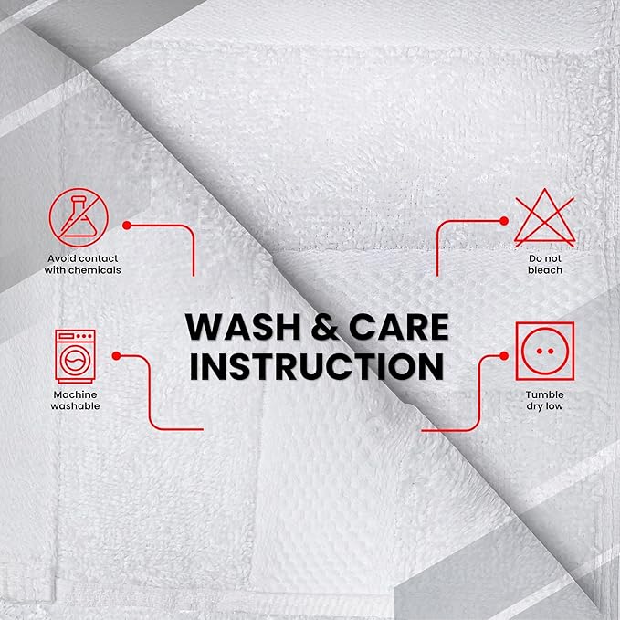 Infinitee Xclusives Luxury Wash Cloths for Showering [13x13] – 100% Cotton Washcloths [Pack of 12], Soft and Absorbent Face Towels for Bathroom Wash Clothes, Gym, and Spa (Brilliant White)