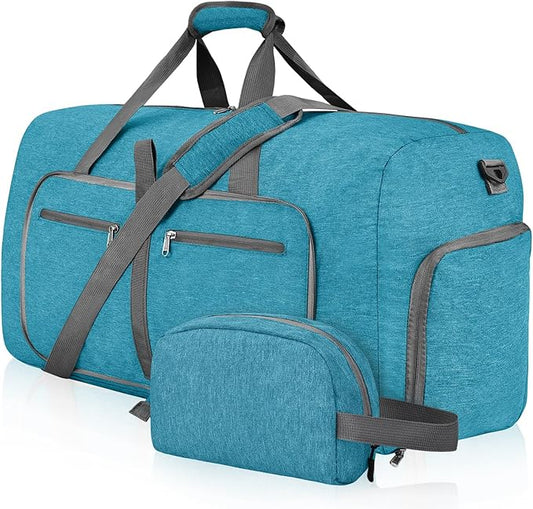 Felipe Varela Duffle Bag with Shoes Compartment and Adjustable Strap,Foldable Travel Duffel Bags for Men Women,Waterproof Duffel Bags