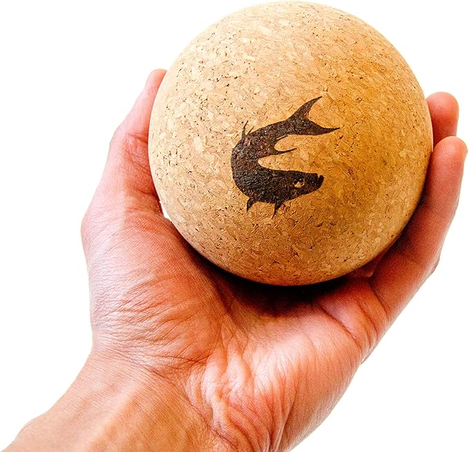 4" Large Cork Massage Ball Natural Firm Ultra-Light Eco-Friendly HIPS, Shoulders, Chest Large Massage Ball