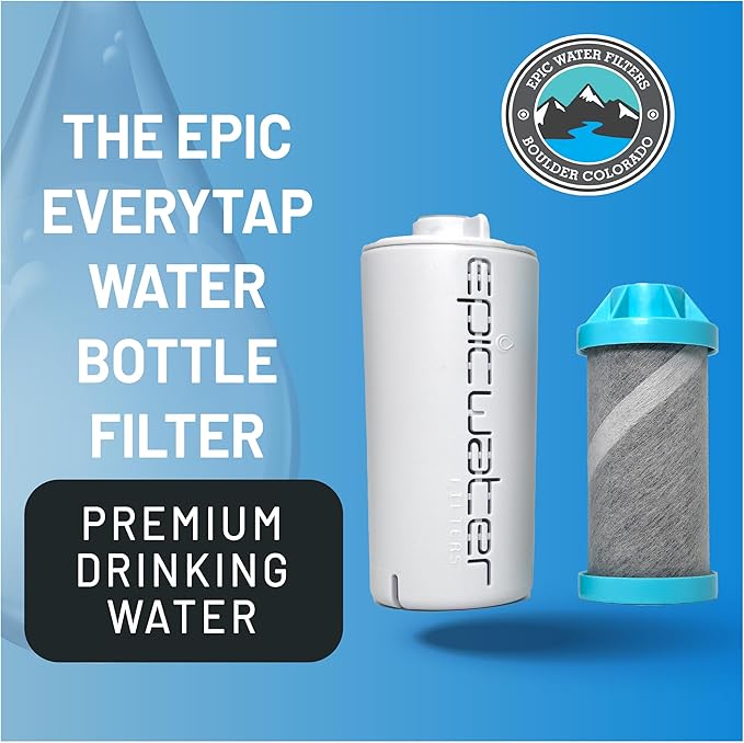 Epic EveryTap Bottle Filter Complete Filter | 1-Pack | 75 Gallon Total Life | 3-4 month Supply | Compatible with all Epic Water Bottles | Replaces Everyday and Outdoor (EveryTap)