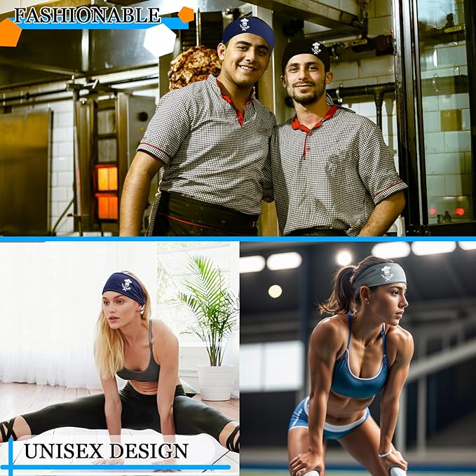 Sports Headbands for Men 3pcs Sweat Bands Headbands Men Sweatbands for Mens Women Running Head Bands Hairband