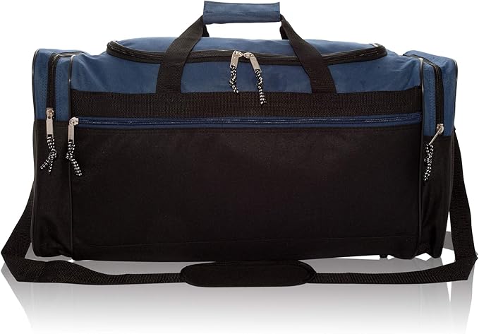 DALIX 25" Extra Large Vacation Travel Duffle Bag (Black, Grey, Navy Blue, Red, Camo)
