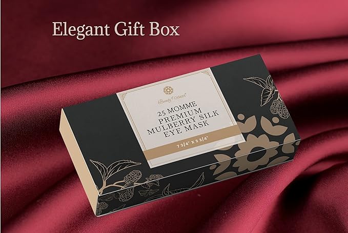 Premium Handcrafted 25 Momme Mulberry Silk Eye Mask for Sleeping (Red Velvet)