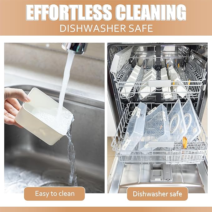 Stackable Snackle Box Container with 2 Lids - BPA-Free Snackle box Organizer, Dishwasher & Microwave Safe Reusable Snacklebox for Veggies, Fruits, Charcuterie, Snacks (White, 2 Pack)