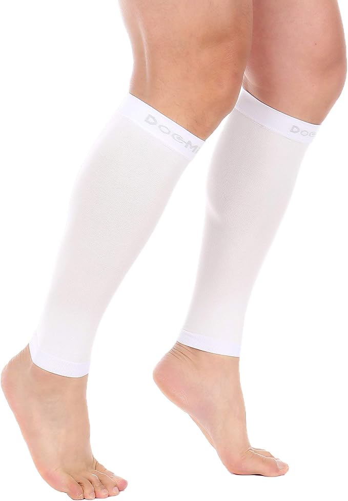 Doc Miller Compression Calf Sleeve for Men & Women, Premium Medical Grade, 15-20mmHg Graduated Support for Running, Calf Tear, Shin Splints, Knee High, Calf Sleeves, 1 Pair